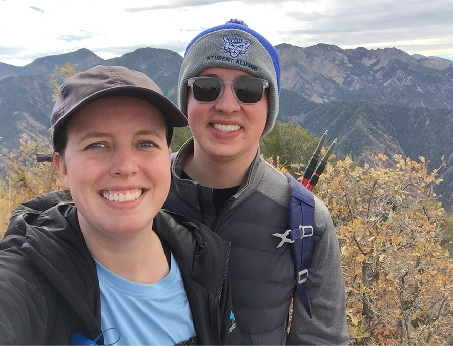 Doug and Amanda hiking